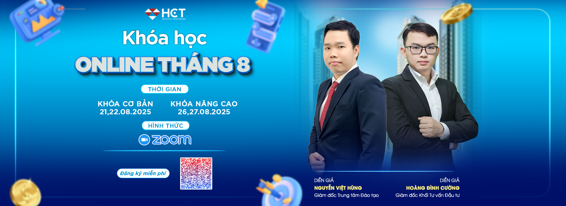 Khóa đào tạo online tháng 8/2025